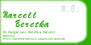 marcell beretka business card